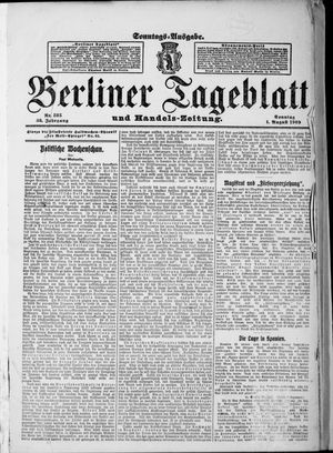 Berliner Tageblatt und Handels-Zeitung vom 01.08.1909