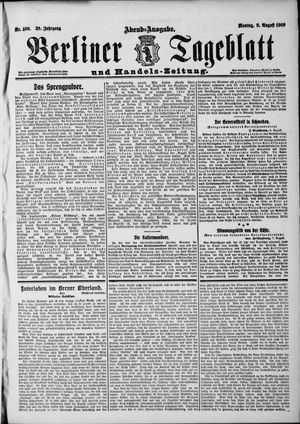 Berliner Tageblatt und Handels-Zeitung vom 09.08.1909