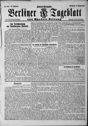 Berliner Tageblatt und Handels-Zeitung vom 11.08.1909