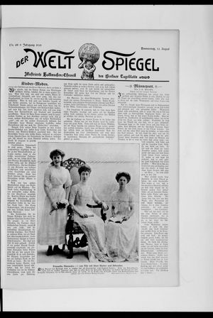 Berliner Tageblatt und Handels-Zeitung on Aug 12, 1909