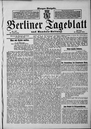 Berliner Tageblatt und Handels-Zeitung vom 13.08.1909