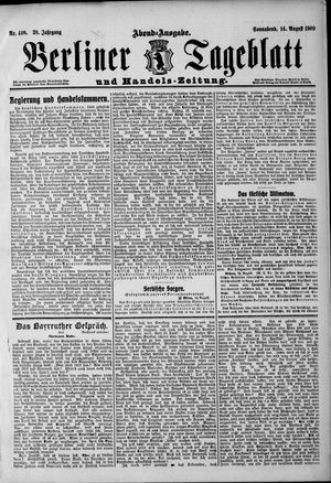 Berliner Tageblatt und Handels-Zeitung vom 14.08.1909