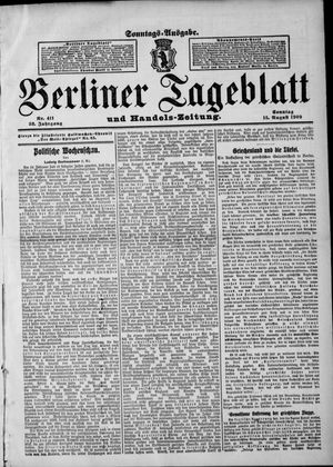 Berliner Tageblatt und Handels-Zeitung vom 15.08.1909