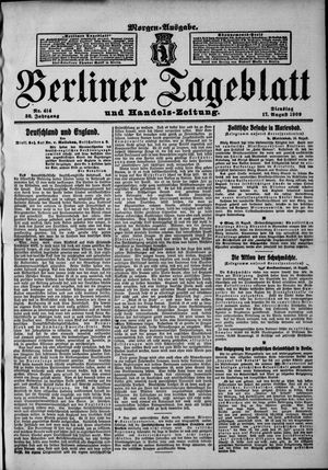 Berliner Tageblatt und Handels-Zeitung vom 17.08.1909