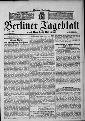 Berliner Tageblatt und Handels-Zeitung vom 21.08.1909