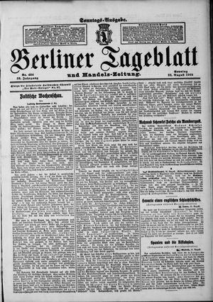Berliner Tageblatt und Handels-Zeitung vom 22.08.1909