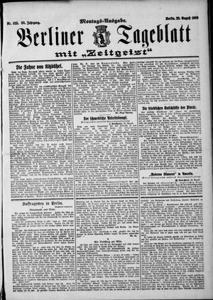 Berliner Tageblatt und Handels-Zeitung on Aug 23, 1909