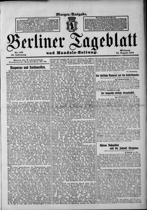 Berliner Tageblatt und Handels-Zeitung vom 25.08.1909