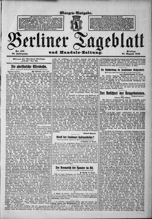 Berliner Tageblatt und Handels-Zeitung vom 27.08.1909