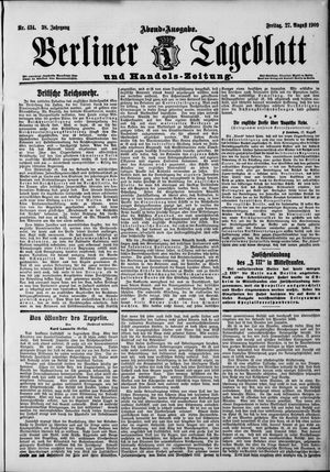 Berliner Tageblatt und Handels-Zeitung vom 27.08.1909