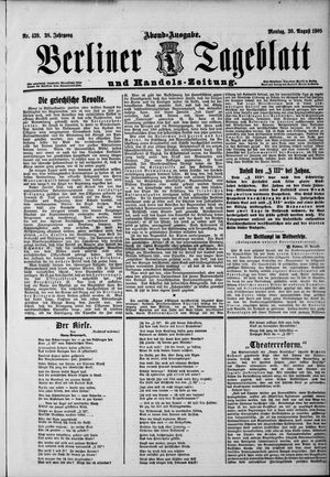 Berliner Tageblatt und Handels-Zeitung vom 30.08.1909
