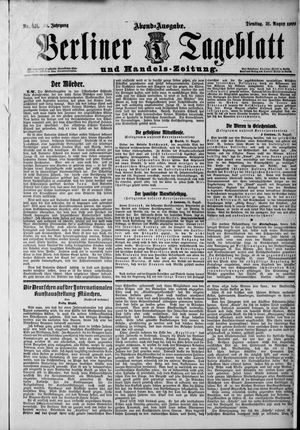 Berliner Tageblatt und Handels-Zeitung vom 31.08.1909