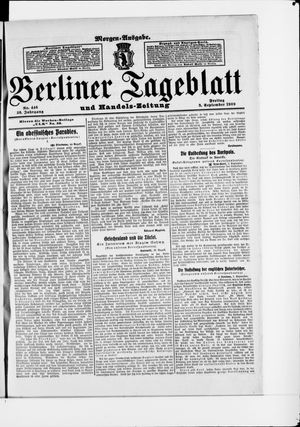 Berliner Tageblatt und Handels-Zeitung vom 03.09.1909