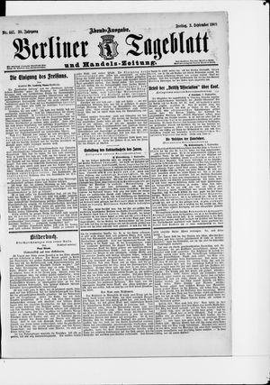 Berliner Tageblatt und Handels-Zeitung vom 03.09.1909