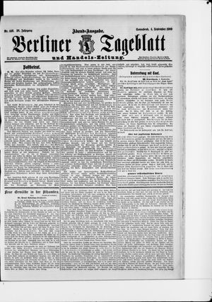 Berliner Tageblatt und Handels-Zeitung vom 04.09.1909