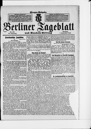 Berliner Tageblatt und Handels-Zeitung vom 07.09.1909