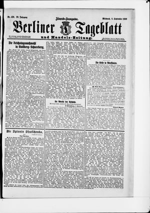 Berliner Tageblatt und Handels-Zeitung vom 08.09.1909