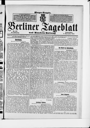 Berliner Tageblatt und Handels-Zeitung vom 09.09.1909