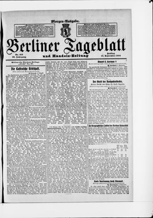Berliner Tageblatt und Handels-Zeitung vom 10.09.1909