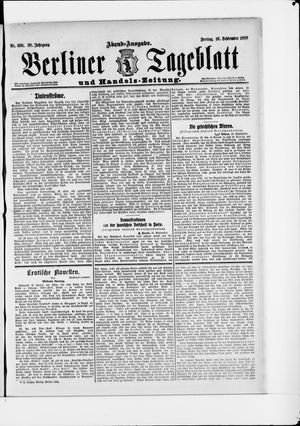 Berliner Tageblatt und Handels-Zeitung vom 10.09.1909