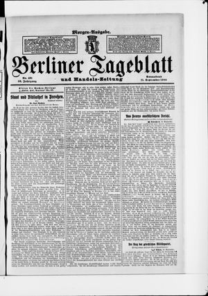 Berliner Tageblatt und Handels-Zeitung vom 11.09.1909