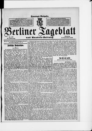 Berliner Tageblatt und Handels-Zeitung vom 12.09.1909