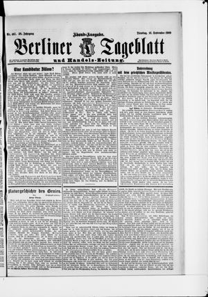 Berliner Tageblatt und Handels-Zeitung vom 14.09.1909