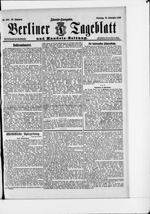 Berliner Tageblatt und Handels-Zeitung vom 21.09.1909