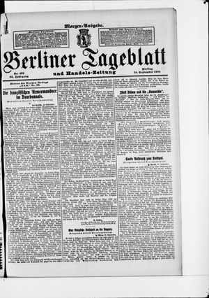 Berliner Tageblatt und Handels-Zeitung vom 24.09.1909