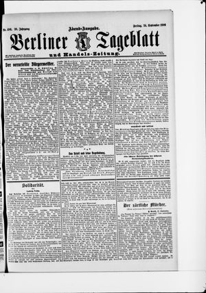 Berliner Tageblatt und Handels-Zeitung vom 24.09.1909