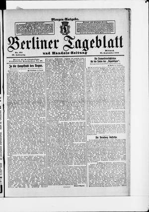 Berliner Tageblatt und Handels-Zeitung vom 29.09.1909