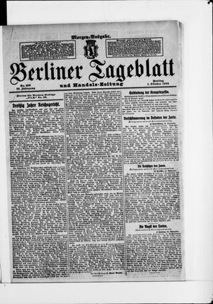 Berliner Tageblatt und Handels-Zeitung vom 01.10.1909