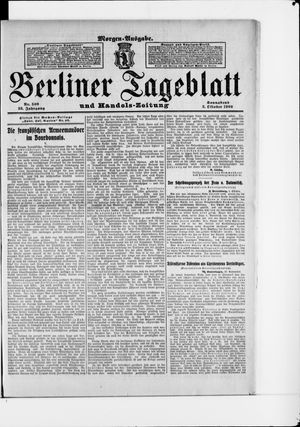 Berliner Tageblatt und Handels-Zeitung vom 02.10.1909