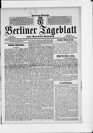 Berliner Tageblatt und Handels-Zeitung on Oct 3, 1909