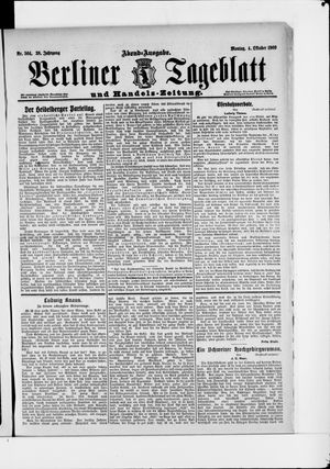 Berliner Tageblatt und Handels-Zeitung vom 04.10.1909