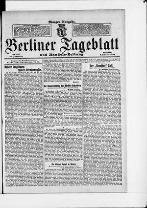 Berliner Tageblatt und Handels-Zeitung on Oct 6, 1909