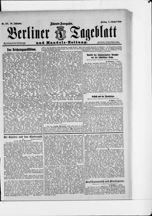 Berliner Tageblatt und Handels-Zeitung vom 08.10.1909