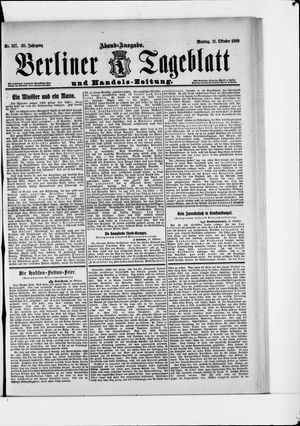 Berliner Tageblatt und Handels-Zeitung vom 11.10.1909