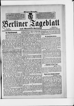 Berliner Tageblatt und Handels-Zeitung vom 12.10.1909