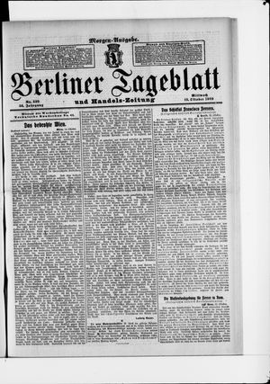 Berliner Tageblatt und Handels-Zeitung vom 13.10.1909