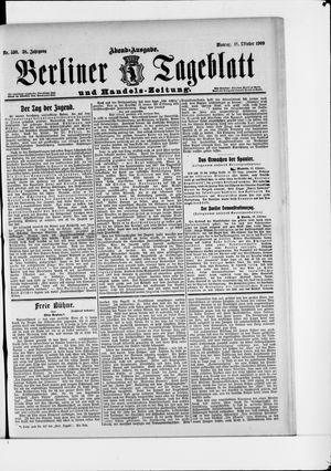 Berliner Tageblatt und Handels-Zeitung vom 18.10.1909