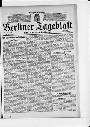 Berliner Tageblatt und Handels-Zeitung vom 19.10.1909