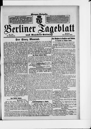 Berliner Tageblatt und Handels-Zeitung vom 22.10.1909