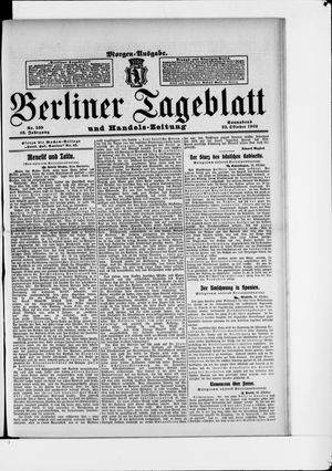 Berliner Tageblatt und Handels-Zeitung vom 23.10.1909