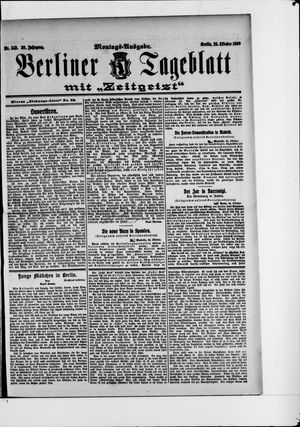 Berliner Tageblatt und Handels-Zeitung vom 25.10.1909