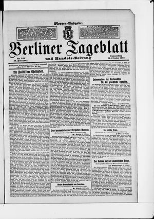 Berliner Tageblatt und Handels-Zeitung vom 28.10.1909
