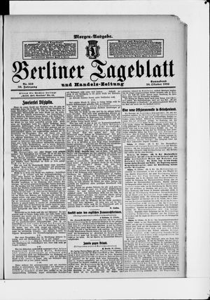 Berliner Tageblatt und Handels-Zeitung vom 30.10.1909