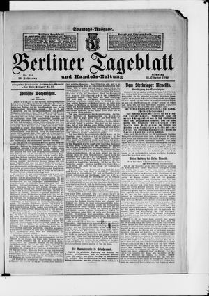 Berliner Tageblatt und Handels-Zeitung vom 31.10.1909