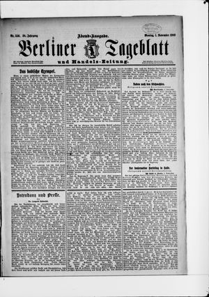 Berliner Tageblatt und Handels-Zeitung on Nov 1, 1909