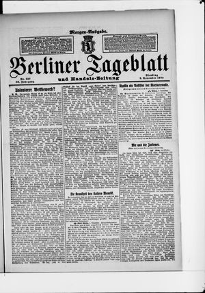 Berliner Tageblatt und Handels-Zeitung vom 02.11.1909